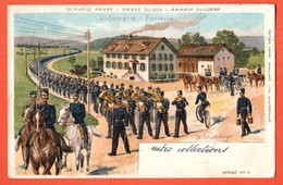 ZMT-18 Militaire Schweiz. Armee Suisse Infanterie. Litho Stückelberger. Sos Simple,circ-1902, Pli Angle - Berg