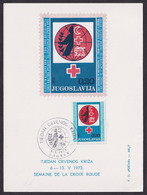 Yugoslavia, 1973, Red Cross, Tax Obligatory Stamp, Very Rare Maxicard - Other