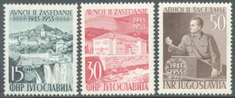 Jugoslawien, 1953, (Mi.Nr.735/7), 2. Sitzung Der "AVNOJ", Tito ** - Ungebraucht