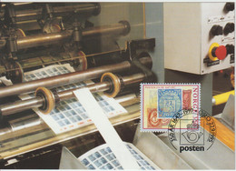 Norway Maximum Card Mi 1195 Norway Post 350th Anniversary - NORWEX '97 - Stamps 1855 - First-Day Cancellation - 1995 - Tarjetas – Máximo