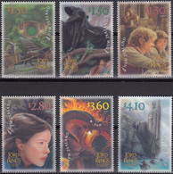 NEW ZEALAND 2021 Lord Of The Rings: Fellowship 20th Anniv., Set Of 6 MNH - Vignettes De Fantaisie