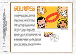 ✅"  SOURIRES / LE CHIEN CUBITUS " Sur Feuillet CEF 1° Jour De 2006 N° YT 3956. Parfait état. Voir Les 2 Scans. FDC - Comics