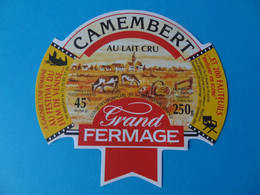 Etiquette De Camembert Grand Fermage Guilde Des Fromagers 86 Dissay Festival Film De Venise - Formaggio