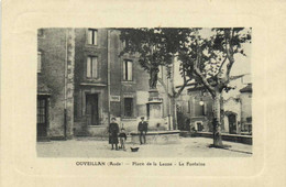 OUVEILLAN (Aude) Place De La Lauze La Fontaine Animée Tabac RV - Axat