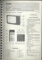 Oceanic - Note Technique : Téléviseur Couleur : 56 6000-1-12 - Televisie