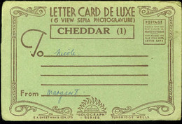 Cheddar Letter Card De Luxe 6 View Sepia Photogravure Sweetman Solograph - Cheddar