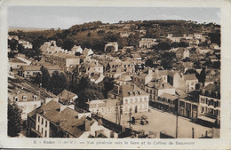 REDON - VUE GENERALE VERS LA GARE ET LA COLLINE DE BEAUMONT - CARTE COULEUR - Prix Fixe - Redon