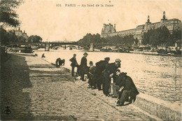 Paris * 1er * Au Bords De La Seine * Pont * Pêche Pêcheurs - Paris (01)