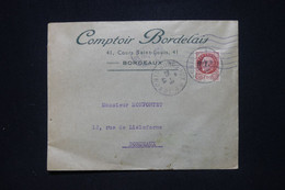 FRANCE - Type Pétain Avec Surcharge RF De Libération Sur Enveloppe Commerciale De Bordeaux En 1944 -  L 119206 - Libération