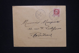 FRANCE - Type Pétain Avec Surcharge RF De Libération Sur Enveloppe De Bordeaux En 1944 -  L 119208 - Libération