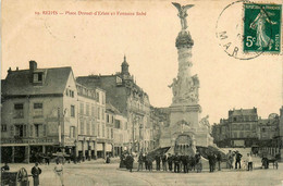 Reims * La Place Drouet D'erlon Et Fontaine Subé * Comptoir De La Comète - Reims