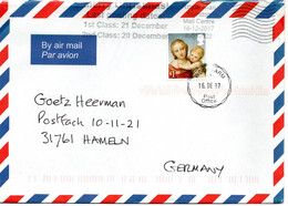 57990 - Grossbritannien - 2017 - £1.40 Weihnachten EF A LpBf WOODFARM -> Deutschland - Covers & Documents