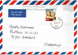 57990 - Grossbritannien - 2017 - £1.40 Weihnachten EF A LpBf WOODFARM -> Deutschland - Cartas & Documentos