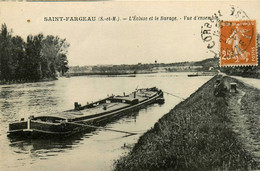 St Fargeau * Vue D'ensemble De L'écluse Et Du Barrage * Péniche Batellerie * Chemin De Halage - Saint Fargeau Ponthierry