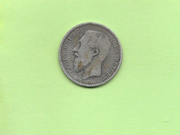 Pièce De 1 Franc Belge 1886 Leopold II - 1 Franc