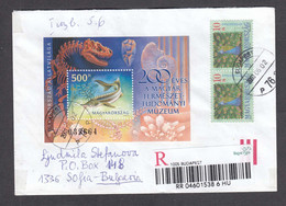 Hungary 08/2003, 520 Ft. , The Hungarian Museum Of Natural History Is 200 Years Old, R-letter Travel To Bulgaria - Cartas & Documentos