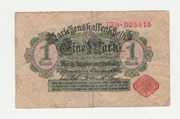 Used Reichsbanknote Darlehenkassenschein 1 Mark 1914 - Sonstige & Ohne Zuordnung