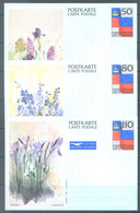 LIECHTENSTEIN - 1987 - 3 POSTKARTEN - Mi P85-87  - Lot 24880 - Entiers Postaux