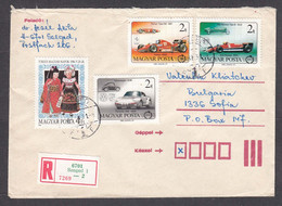 Hungary 15/1986 - 10 Ft., Automobiles, R-letter Travel To Bulgaria - Briefe U. Dokumente