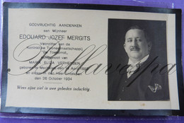 Mechelen Edouard Jozef MERGITS Toneelmaatschappij "De Toekomst" Echt. M. Verheyden -1883-1934 - Andachtsbilder