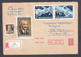 Hungary 17/1987 - 10 Ft., Space, Georges Dimitrov, R-letter Travel To Bulgaria (2 Scan) - Storia Postale