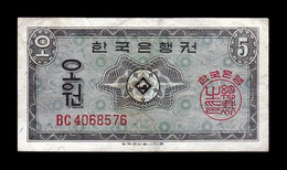 Corea Del Sur South Korea 5 Won 1962 Pick 31 MBC VF - Korea, South