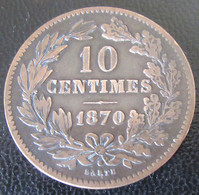 Luxembourg - Monnaie 10 Centimes 1870 - TTB - Luxembourg