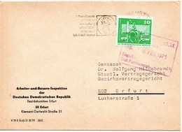 58009 - DDR - 1978 - 10Pfg Gr.Bauten EF A Bf ERFURT - INTERNATIONALE GARTENBAUAUSSTELLUNG ... -> Erfurt - Cartas & Documentos