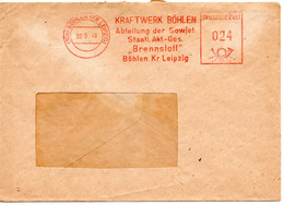 58018 - Deutschland / SBZ - 1949 - 24Pfg AbsFreistpl A Fensterbf BOEHLEN - KRAFTWER BOEHLEN ... - Autres & Non Classés