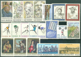 SAN MARINO - 1980 - Annata Completa - 20 Valori - Year Complete ** MNH/VF - Années Complètes