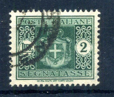 1945 LUOGOTENENZA TASSE N.93 USATO Filigrana Ruota - Segnatasse