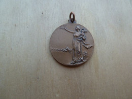 DAF-047 Médaille Probable Bronze Personnage Féminin,Au Dos Pourtour Décoré De Points En Relief Diamètre=27mm,poids=8,10g - Bronces