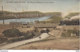 ANHEE ..-- TRAIN Sur Le Pont . 1925 Vers BXL ( Mr Mme DAENINCK ) . Voir Verso . - Anhee