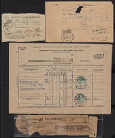JAIPUR STATE ACQUITTANCE ROLE SHEET, 1891 8a QV Telegraph,V.P. Article Receipt & Registered Ac (**) British India Indien - Jaipur