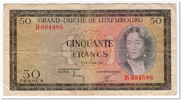 LUXEMBOURG,50 FRANCA,1961,P.51,F+ - Luxemburgo