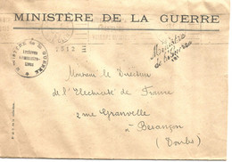 France-enveloppe  Cachet à Date 1947 - Ministère De La Guerre -Armée De Terre Archives Administratives - 1921-1960: Periodo Moderno