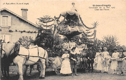 17-SAINT-JEAN-D'ANGELY- CAVALCADE DU 12 MAI 1907 , CHAR DES FLEURS - Saint-Jean-d'Angely