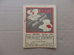 Horaires "Rail Et Route" En Haute-Loire Service Hiver 1957. 43 P. - Europa