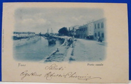 (F) FANO, PORTO CANALE  ( BARCA ROVESCIATA) VIAGGIATA 1900 - Fano