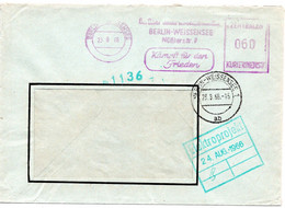 58061 - DDR - 1966 - 60Pfg ZKD-AbsFreistpl A FensterBf BERLIN - BERLINER STAHL- UND METALLHANDEL -> BERLIN - Other & Unclassified