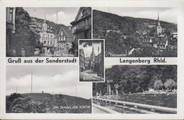 D-42555 Velbert, Langenberg - Alte Ansichten - Sender Des NWDR - Markt Mit Sender - VW Bus - Strandbad - Nice Stamp - Velbert