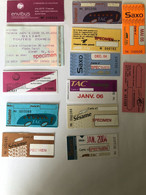 TICKETS CARTON DONT SPECIMEN DIFFERENTS RESEAUX LUXE - Other