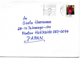 58077 - Bund - 2020 - 110c Blumen EF A Bf BRIEFZENTRUM 30 - GEMEINSAM GEGEN CORONA -> Japan - Cartas & Documentos