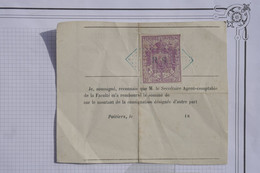 AC12 FRANCE  SUR RECU TP IMPERIAL  1871 POITIERS +AFFRANCH. INTERESSANT - Sin Clasificación