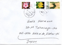 58086 - Bund - 2021 - 155c Gruenes Band MiF A Bf ALPEN -> Japan - Covers & Documents