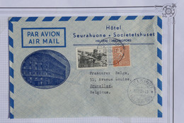 AC15 FINLANDE   BELLE LETTRE PRIVEE HOTEL SEURAHUONE 1954 HELSINSKI   POUR  BRUXELLES  +AFFRANCH. PLAISANT - Cartas & Documentos