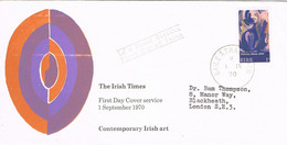 44449. Carta BAILE ATHA CLIATH (Dublin) Irlanda 1970.  The IRISH Times - Lettres & Documents