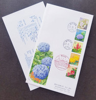 Japan Tokyo Four Seasons Flowers 2001 Flora Plant Flower (FDC) - Cartas & Documentos