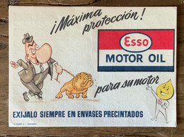 ESSO MOTOR OIL - GARAGE NEPTUNO A BARCELLONA - VINTAGE POST CARD - Belvedere