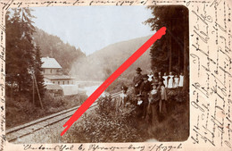 Foto AK Antonsthal Erzgebirge Gasthof Bahnhof Zug A Antonshöhe Crandorf Globenstein Schwarzenberg Aue Erla Breitenbrunn - Schwarzenberg (Erzgeb.)